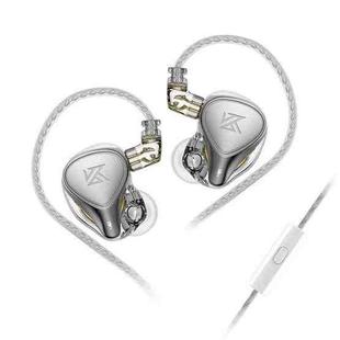 KZ-ZEX PRO 1.2m Electrostatic Coil Iron Hybrid In-Ear Headphones, Style:With Microphone(Pearl Chrome)