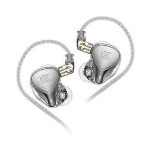 KZ-ZEX PRO 1.2m Electrostatic Coil Iron Hybrid In-Ear Headphones, Style:Without Microphone(Pearl Chrome)