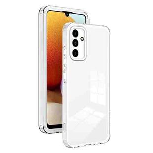 For Samsung Galaxy A13 5G 3 in 1 Clear TPU Color PC Frame Phone Case(White)