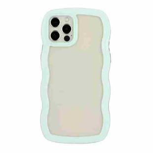 For iPhone 12 Pro Max Candy Color Wave TPU Clear PC Phone Case(Green)