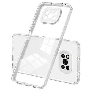 For Xiaomi Poco X3 NFC / X3 Pro 3 in 1 Clear TPU Color PC Frame Phone Case(White)