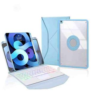 Z102B-AS Pen Slot Touchpad Backlight Bluetooth Keyboard Leather Tablet Case For iPad 10.2 2021/2020/2019(Sky Blue)