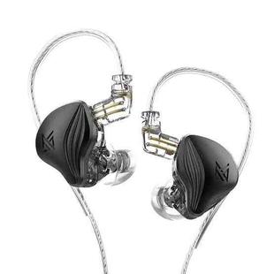 KZ-ZEX 1.2m Electrostatic Dynamic In-Ear Sports Music Headphones, Style:Without Microphone(Black)