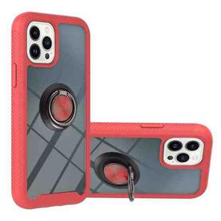 Starry Sky Solid Color Series PC + TPU Case with Ring Holder & Magnetic Function For iPhone 14 Pro Max(Red)