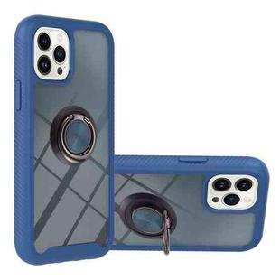 Starry Sky Solid Color Series PC + TPU Case with Ring Holder & Magnetic Function For iPhone 14 Pro Max(Blue)