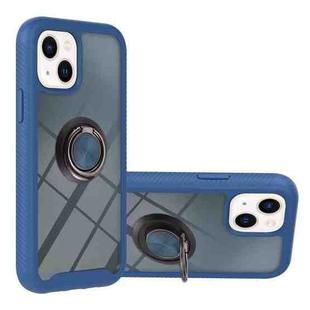 Starry Sky Solid Color Series PC + TPU Case with Ring Holder & Magnetic Function For iPhone 14 Max(Blue)