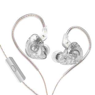 GK G1 1.2m Dynamic HIFI Subwoofer Noise Cancelling Sports In-Ear Headphones, Style:With Microphone(Transparent)