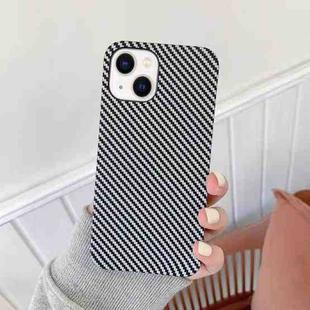 For iPhone 14 Plus Carbon Fiber TPU Shockproof Phone Case (Light Grey)