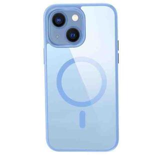 For iPhone 14 Crystal Clear Series Magsafe Magnetic Phone Case (Sierra Blue)