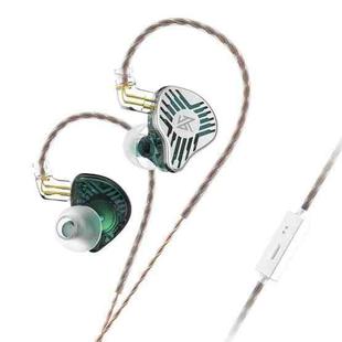 KZ-EDS 1.2m Dynamic Fashion Trend In-Ear Headphones, Style:With Microphone(Transparent Cyan)
