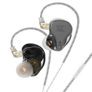 KZ-DQ6S 1.2m Three-Unit Dynamic Subwoofer In-Ear Headphones, Style:With Microphone(Black)