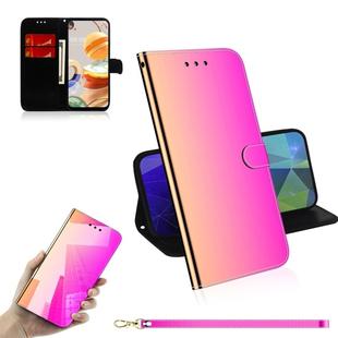 For LG K61 Lmitated Mirror Surface Horizontal Flip Leather Case with Holder & Card Slots & Wallet & Lanyard(Gradient Color)