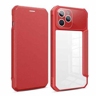 For iPhone 14 Pro Max Magnetic Flip Leather Phone Case (Red)