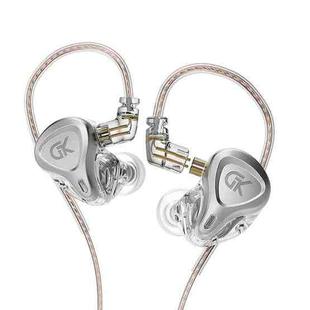 GK G5 1.25m Dynamic Subwoofer HiFi In-Ear Headphones, Style:Without Microphone(Silver)