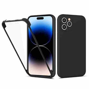 For iPhone 14 Pro Max Imitation Liquid Silicone 360 Full Body Phone Case (Black)