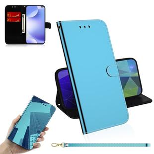 For Xiaomi Redmi K30 Lmitated Mirror Surface Horizontal Flip Leather Case with Holder & Card Slots & Wallet & Lanyard(Blue)