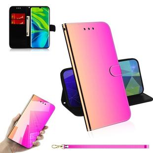 For Xiaomi Mi Note10 Pro Lmitated Mirror Surface Horizontal Flip Leather Case with Holder & Card Slots & Wallet & Lanyard(Gradient Color)