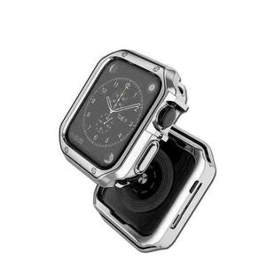 TPU Frame Watch Case For Apple Watch Series 9 / 8 / 7 45mm(Silver)