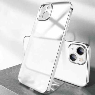 For iPhone 14 Plus Plating Frosted Shockproof Phone Case (Silver)