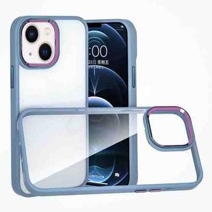 For iPhone 14 Plus Colorful Metal Lens Ring Phone Case (Baby Blue)