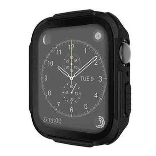 Plating PC Frame Watch Case with Tempered Film For Apple Watch Series 8 / 7 45mm(Black)