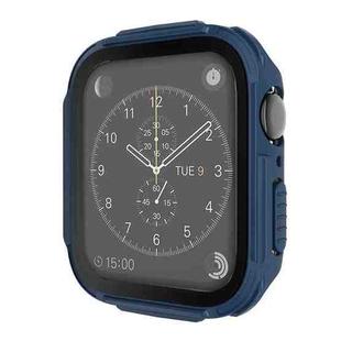 Plating PC Frame Watch Case with Tempered Film For Apple Watch Series 8 / 7 45mm(Blue)