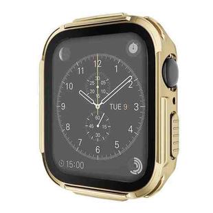 Plating PC Frame Watch Case with Tempered Film For Apple Watch Series 8 / 7 45mm(Gold)