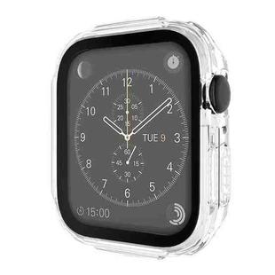Plating PC Frame Watch Case with Tempered Film For Apple Watch Series 6 & SE & 5 & 4 44mm(Transparent)