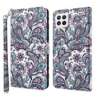 For Samsung Galaxy A22 4G / M32 4G India & Global 3D Painting Pattern Flip Leather Phone Case(Swirl Pattern)
