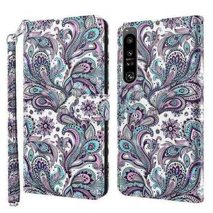 For Sony Xperia 1 IV 3D Painting Pattern Flip Leather Phone Case(Swirl Pattern)