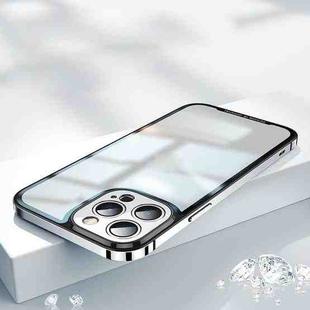 For iPhone 14 Pro Max AG Frosted Glass Phone Case (Silver)