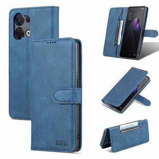 For OPPO Reno8 AZNS Dream II Skin Feel Horizontal Flip Leather Case(Blue)