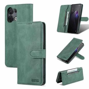 For OPPO Reno8 AZNS Dream II Skin Feel Horizontal Flip Leather Case(Green)