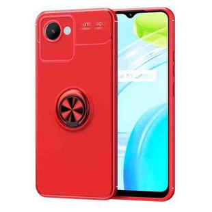 For OPPO Realme C30 Metal Ring Holder TPU Phone Case(Red)