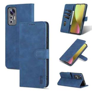 For Xiaomi 12 Lite AZNS Skin Feel Calf Texture Flip Leather Phone Case(Blue)