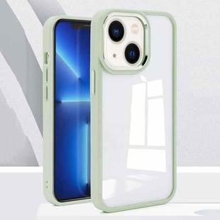 For iPhone 14 Charming Pupil II Transparent PC + TPU Phone Case (Matcha Green)