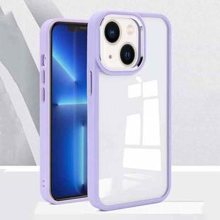 For iPhone 14 Plus Charming Pupil II Transparent PC + TPU Phone Case (Lilac Purple)