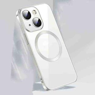 For iPhone 14 MagSafe Magnetic Phone Case with Lens Film (Silver)