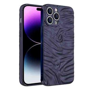 Wave Electroplating TPU Phone Case For iPhone 14 Pro(Matte Black)