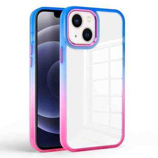 Colorful Gradient Phone Case For iPhone 14(Blue + Rose Red)