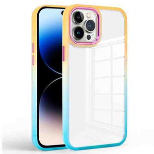 Colorful Gradient Phone Case For iPhone 14 Pro(Orange + Light Green)