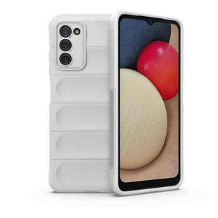 For Samsung Galaxy A03S North US Version 165.8mm Magic Shield TPU + Flannel Phone Case(White)