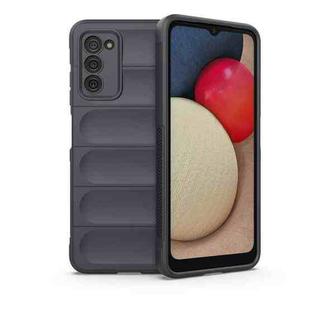 For Samsung Galaxy A03S North US Version 165.8mm Magic Shield TPU + Flannel Phone Case(Dark Grey)