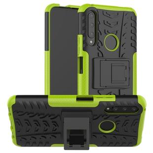 For Huawei Y9 Prime Tire Texture Shockproof TPU+PC Protective Case with Holder(Green)
