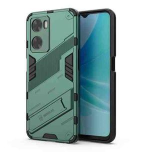 For OPPO A57 4G Global Punk Armor 2 in 1 PC + TPU Shockproof Phone Case with Invisible Holder(Green)