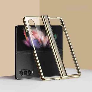 For Samsung Galaxy Z Fold4 5G Electroplating PC Full Coverage Shockproof Phone Case(Gold)