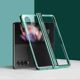 For Samsung Galaxy Z Fold4 5G Electroplating PC Full Coverage Shockproof Phone Case(Green)