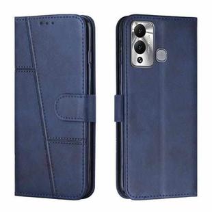 For Infinix Hot 12 Play Stitching Calf Texture Buckle Leather Phone Case(Blue)