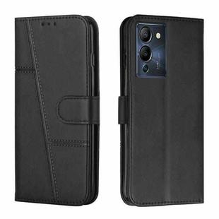 For Infinix Note 12 G96 Stitching Calf Texture Buckle Leather Phone Case(Black)