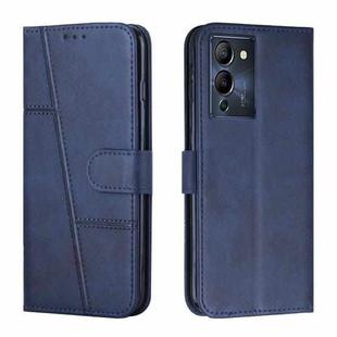 For Infinix Note 12 G96 Stitching Calf Texture Buckle Leather Phone Case(Blue)